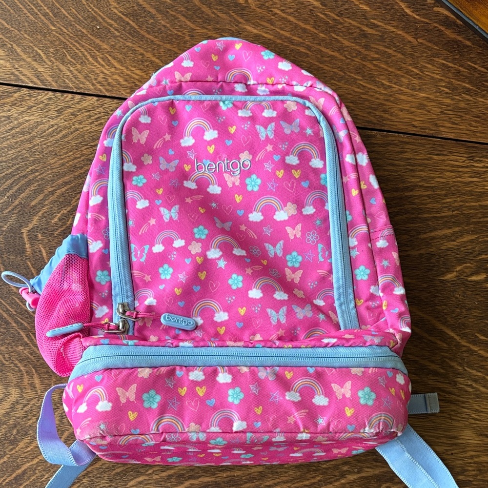 Bentgo Kids Backpack with Rainbow and Butterfly Design